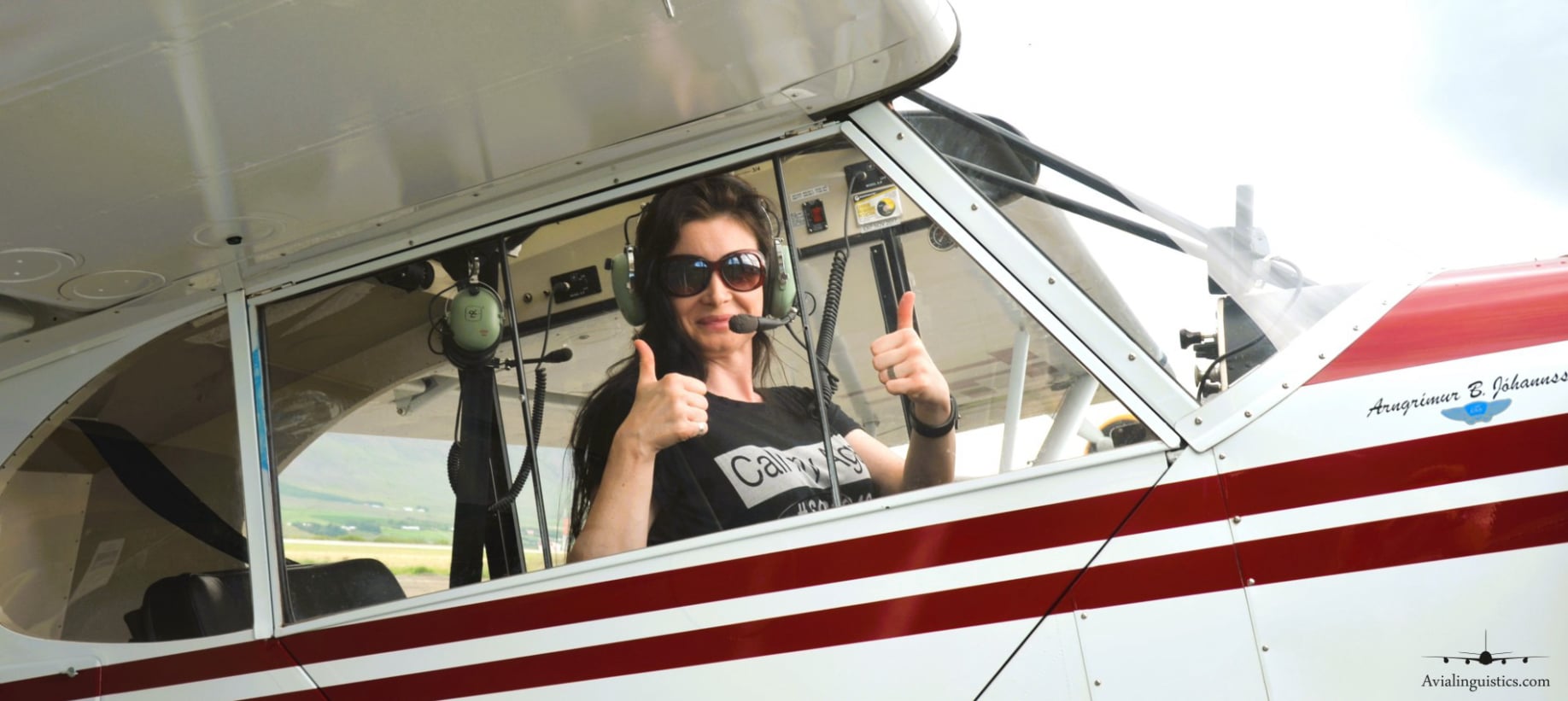 Anna P. Borowska in a light aircraft – avialinguistics and aviation language